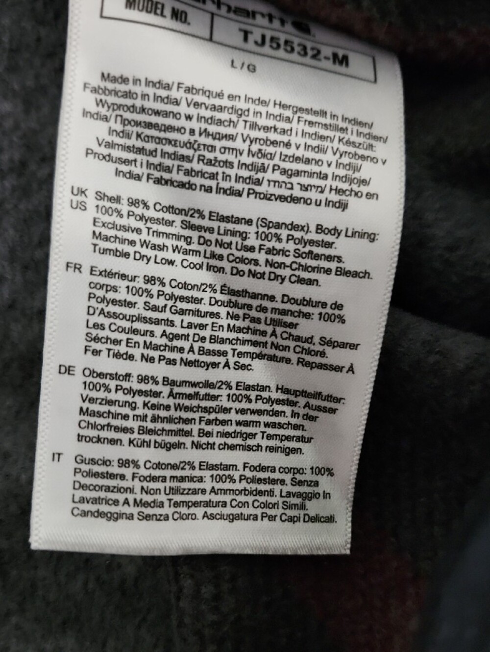 Carhartt Rugged Flex Canvas fleece Lined Snap Front Shirt Jacket - Picture 10 of 12
